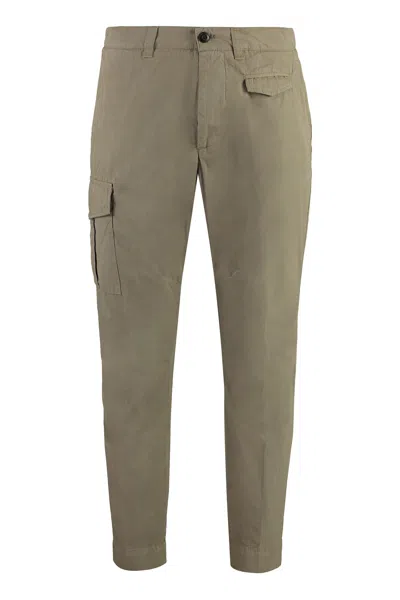 Shop Dondup Robin Cotton Trousers In Khaki