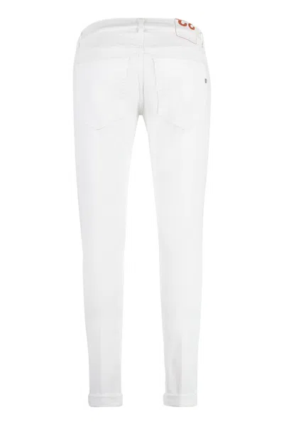 Dondup Belt Ring Denim Trousers In White