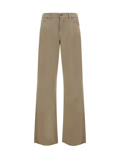 Shop 7 For All Mankind Tencel Pants In Beige