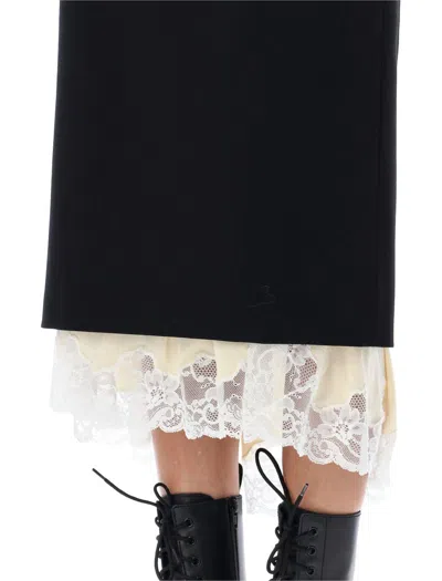 Shop Balenciaga Lingerie Tailored Skirt In Black / Cream