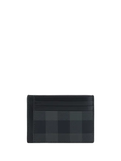 Shop Burberry Wallets In Charcoal