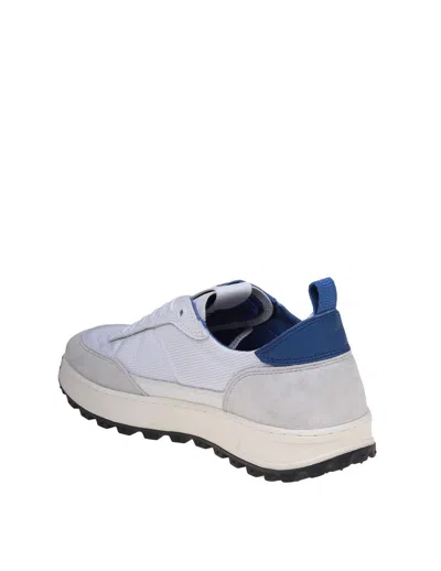 Shop Date D.a.t.e. Suede And Nylon Sneakers In White/bluette