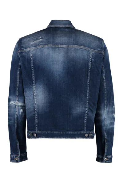 Shop Dsquared2 Dan Destroyed Denim Jacket