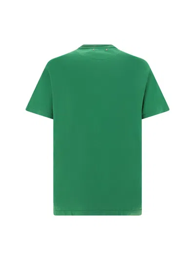 Shop Golden Goose T-shirts In Green/white