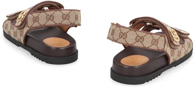 Shop Gucci Flat Sandals In Beige
