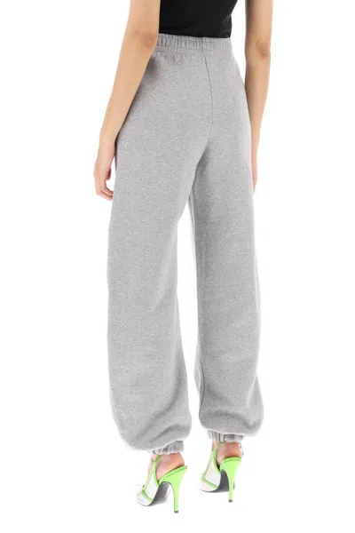 Shop Attico The  Melange Cotton Sweatpants In Grey