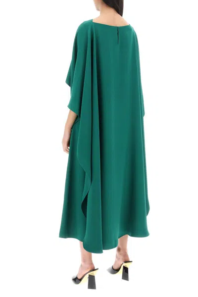 Shop Valentino Garavani Cady Couture Cape Dress In In Green