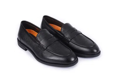 Shop Vellapais Montana Comfort Penny Loafers In Black