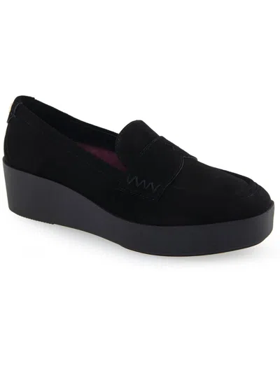Shop Aerosoles Cetara Womens Suede Slip-on Loafers In Black