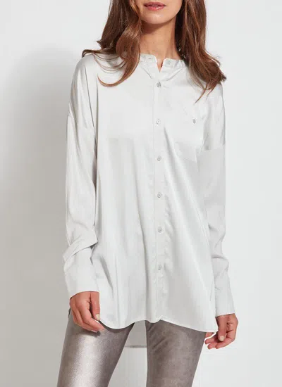 Shop Lyssé The Eco Satin Shirt In Grey