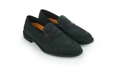 Shop Vellapais Paloma Comfort Suede Penny Loafers In Green