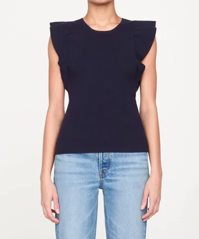 Shop Marie Oliver Rory Top In Navy In Blue