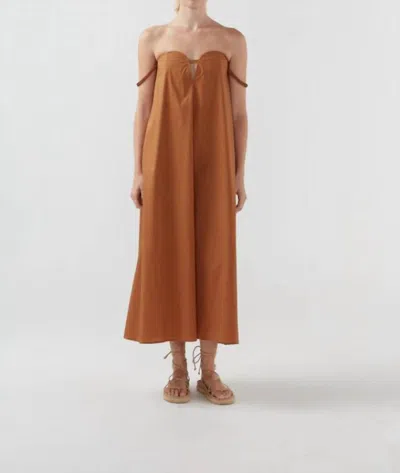 Shop Bird & Knoll Milan Dress In Camel In Brown
