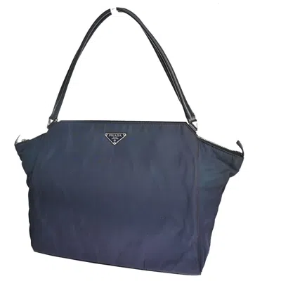 Shop Prada Tessuto Synthetic Shopper Bag () In Blue