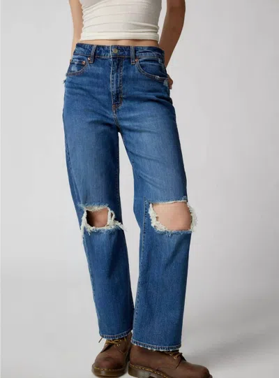 Shop Daze Pleaser High Rise Jeans In Dark Blue