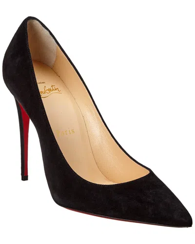 Shop Christian Louboutin Kate 100 Suede Pump In Black