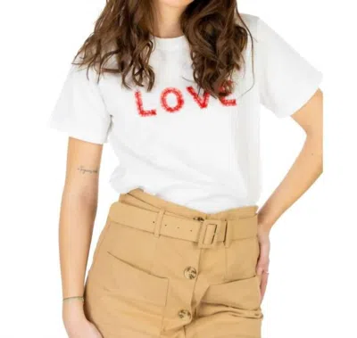 Shop Lili Sidonio Love Tulle T-shirt In White