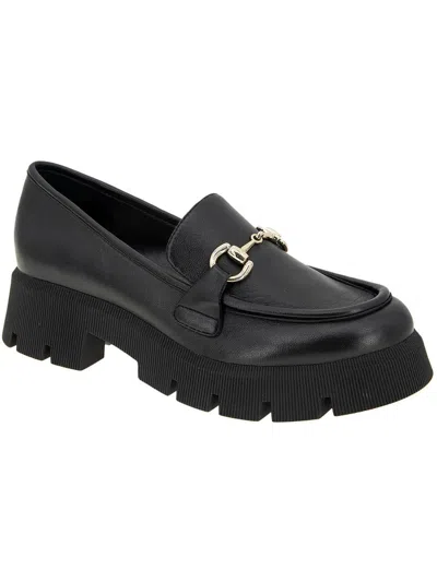 Shop Bcbgeneration Raylin Womens Leather Slip-on Loafers In Black