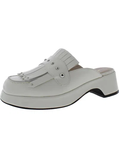 Shop All Black Kiltie Stud Mule Womens Leather Casual Mules In White