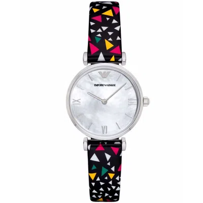 Shop Armani Collezioni Women's Gianni T-bar Silver Dial Watch