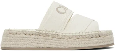 Shop Chloé Off-white Mila Sandals In 122 Eggshell