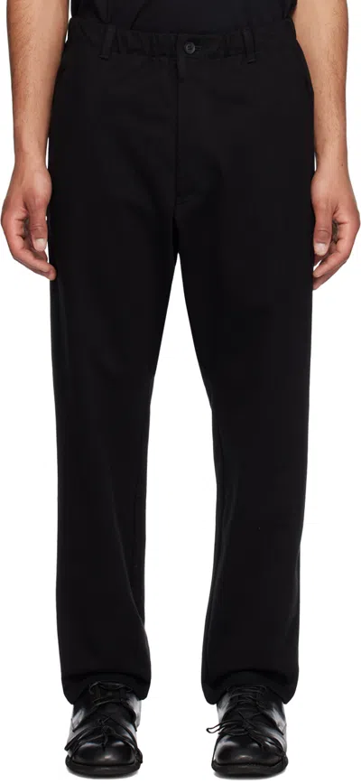 Shop Yohji Yamamoto Black Straight-leg Trousers In 1 Black