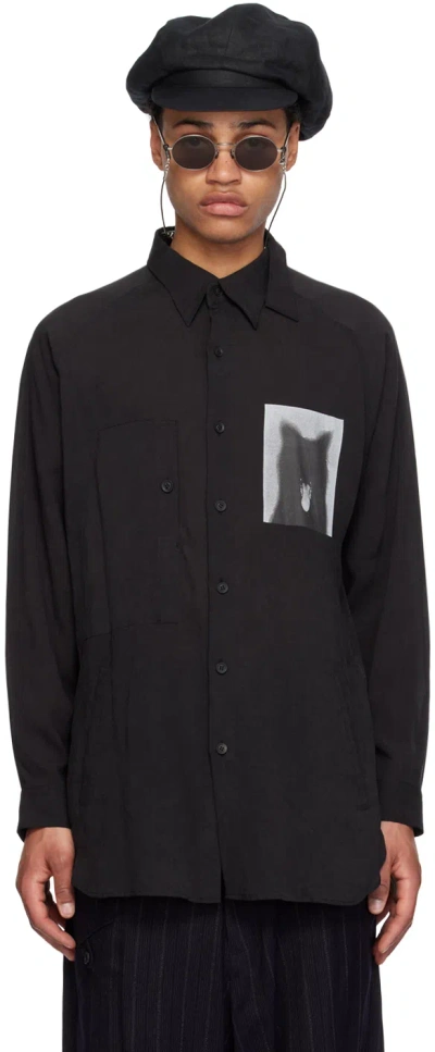 Shop Yohji Yamamoto Black Print Shirt In 1 Black