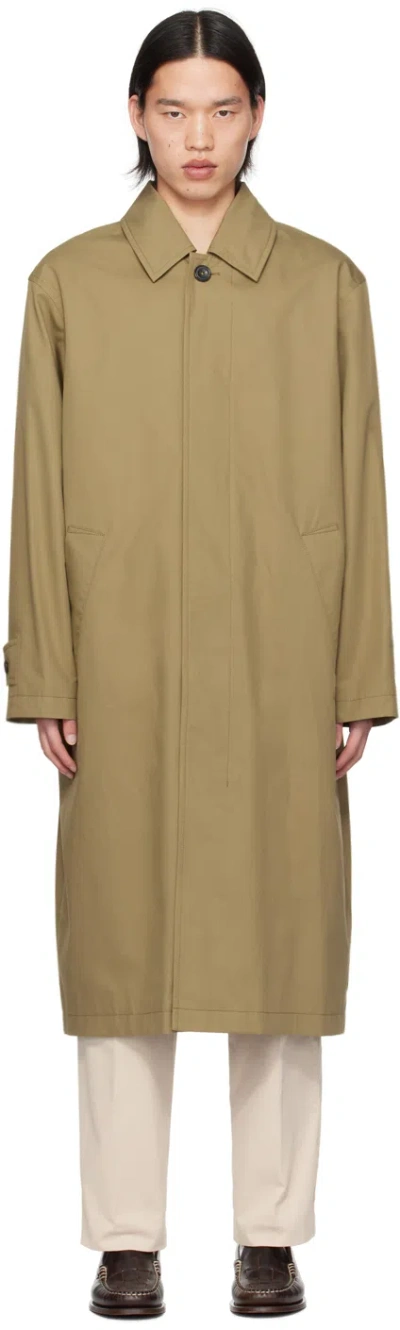 Shop Gant 240 Mulberry Street Beige Car Coat In 213-warm Khaki