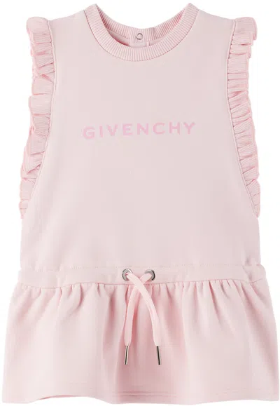 Shop Givenchy Baby Pink Ruffles Dress In 44z Pink
