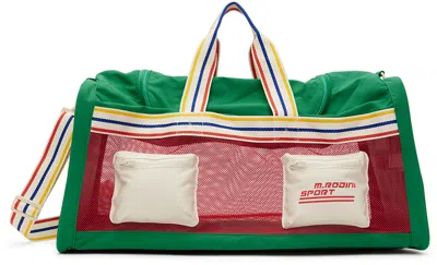 Shop Mini Rodini Kids Green M.rodini Sport Duffle Bag In Multi