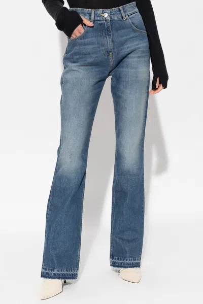 Shop Iro Polini Jeans In Mid Blue Used In Multi