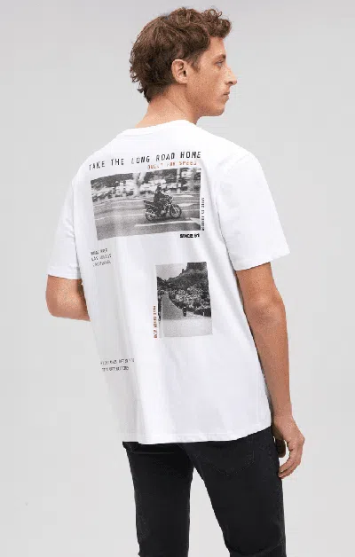 Shop Mavi Los Angeles Print T-shirt In White