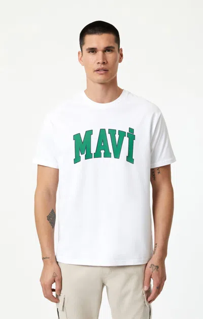 Shop Mavi Logo T-shirt In White