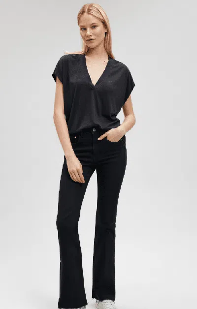 Mavi V-neck Shirt In Black In Black