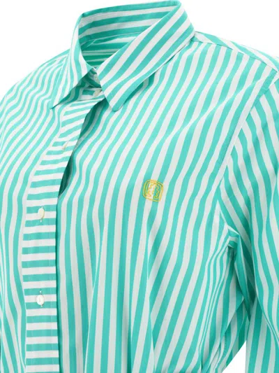 Shop Ines De La Fressange "amour" Shirt Dress In Green