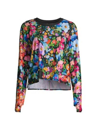 Shop Johnny Was Women's Wild Bloom Floral Long-sleeve T-shirt In Neutral