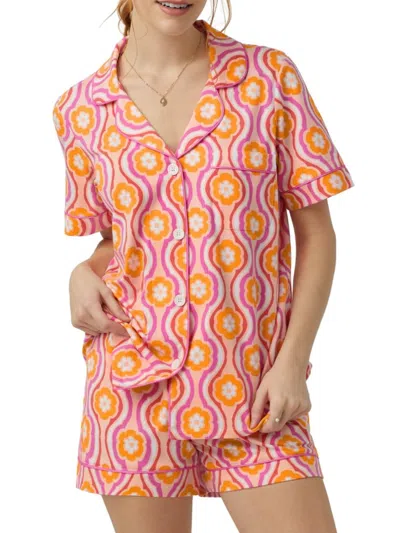 Shop Bedhead Pajamas Women's Flower Swirl Boxer Short-sleeve Pajama Set