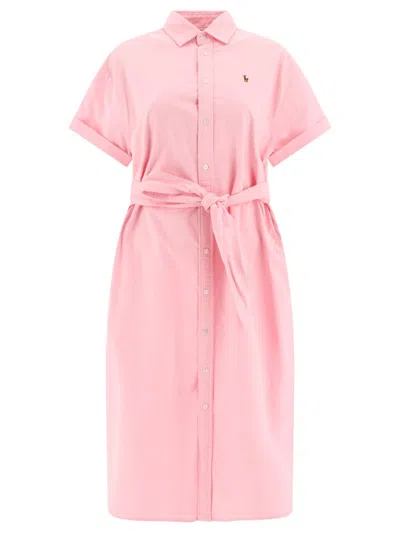 Shop Polo Ralph Lauren "pony" Chemisier Dress In Pink