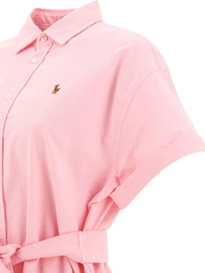 Shop Polo Ralph Lauren "pony" Chemisier Dress In Pink