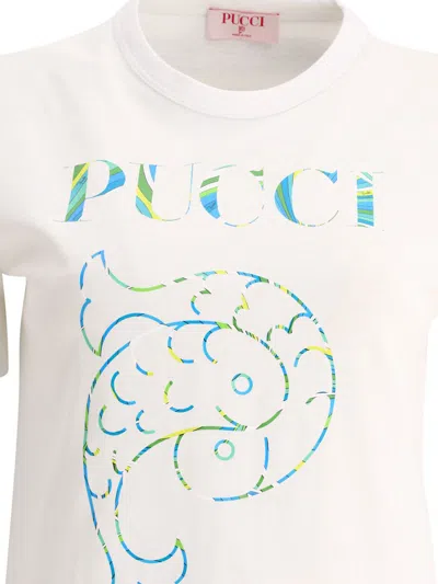 Shop Pucci T-shirt With Logo In White