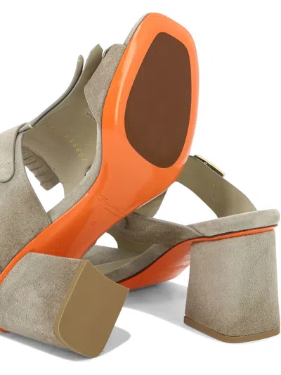 Shop Santoni "dua" Sandals In Beige