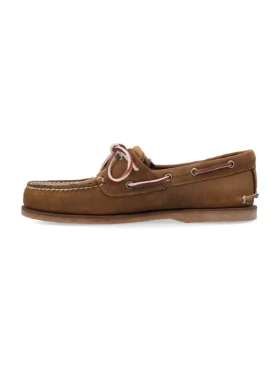 Shop Timberland Classic Boat Loafer In Mid Brown