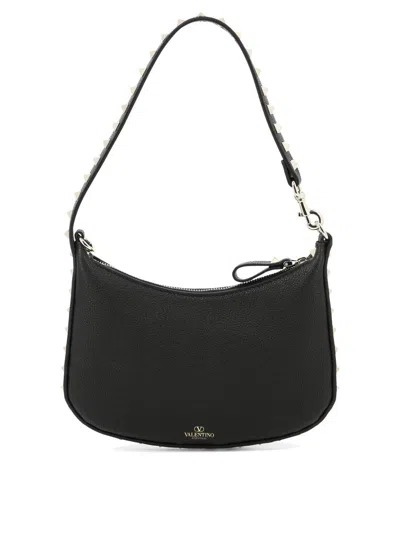 Shop Valentino Garavani "rockstud Mini" Shoulder Bag In Black