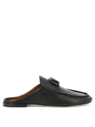 Shop Valentino Garavani "vlogo Signature" Slippers In Black