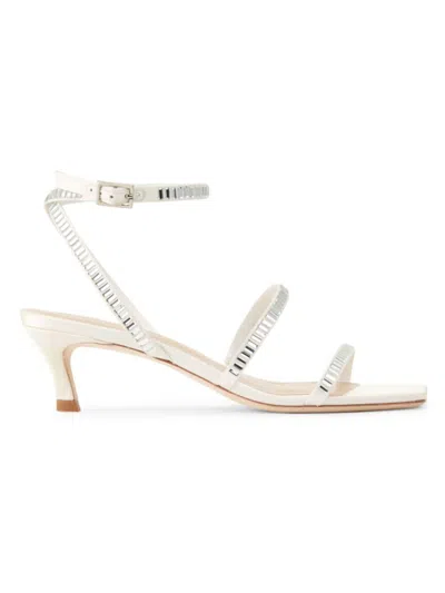 Shop Saks Fifth Avenue Women's Cetim Bonin Atenas 45mm Sandals In White