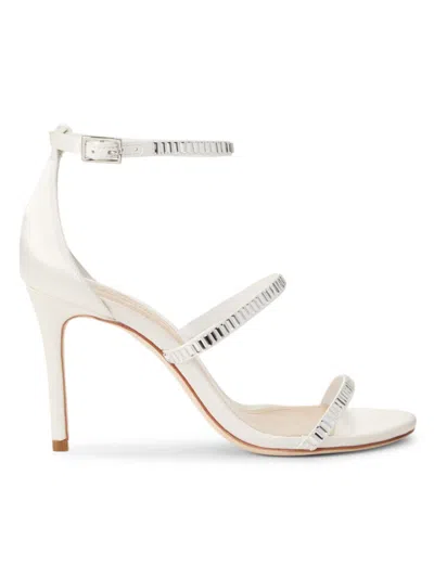 Shop Saks Fifth Avenue Women's Cetim Bonin Atenas 95mm Sandals In White