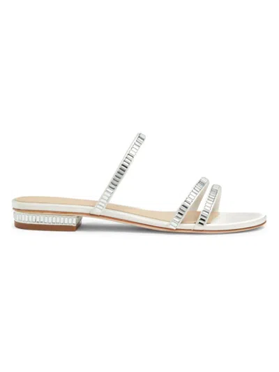 Shop Saks Fifth Avenue Women's Crystal-embellished Sandals In White