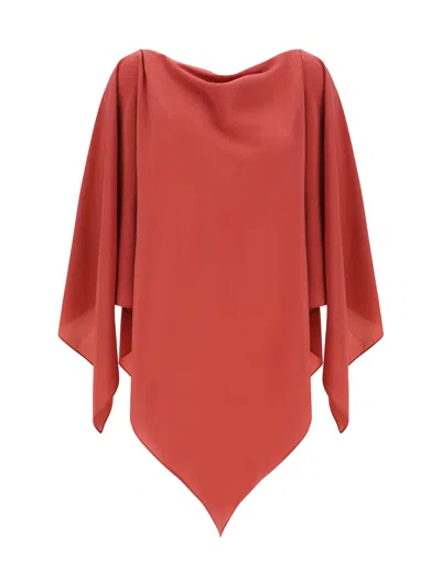 Shop Gianluca Capannolo Isabelle Poncho In Blush