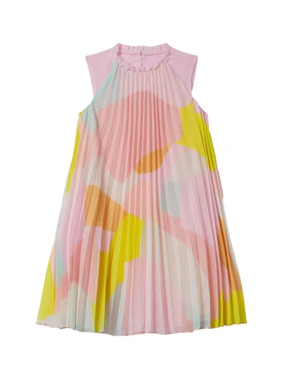 Shop Reiss Little Girl's & Girl's Pixie Printed Pleated Dress In Neutral