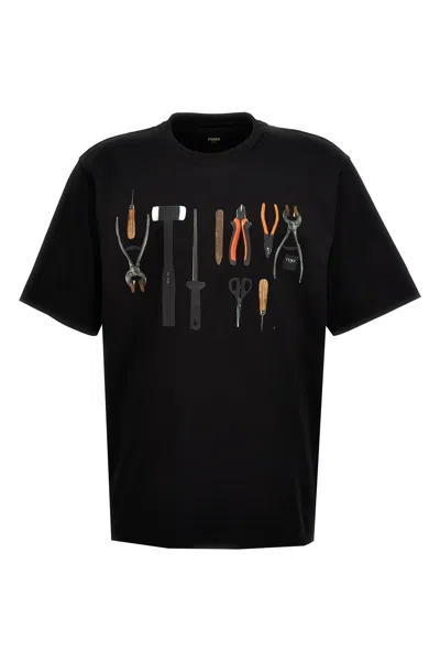 Shop Fendi T-shirt  Tools In Black